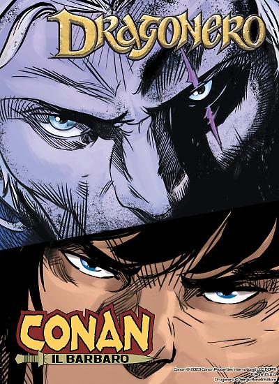 La copertina di Lorenzo Nuti per "Le gemme di Aquilonia", Dragonero Conan 1.