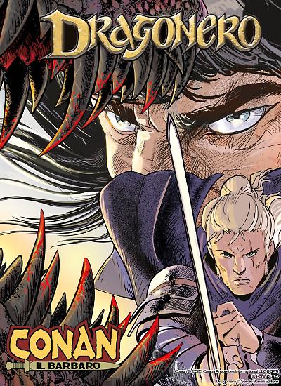 La copertina di Lorenzo Nuti per "Ghiaccio e Fiamme", Dragonero Conan 2.