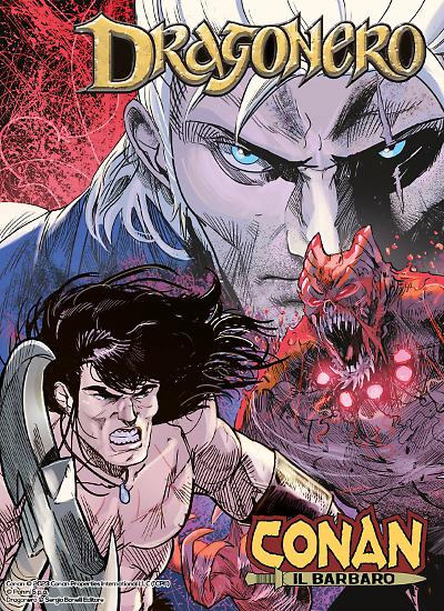 La copertina di Lorenzo Nuti per "Il demone di Tarantia", Dragonero Conan 3.