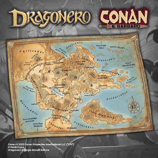 La mappa in tessuto dell'Erondàr.