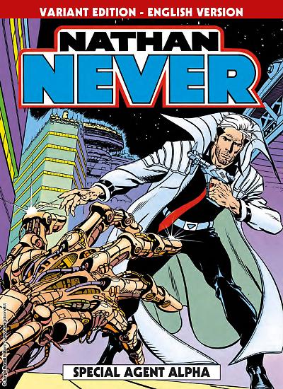 La copertina di Claudio Castellini per la variant inglese di Nathan Never n.1