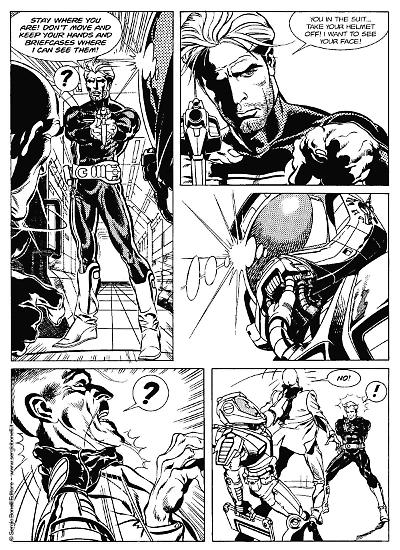 Una tavola di Claudio Castellini dalla variant inglese di Nathan Never n.1