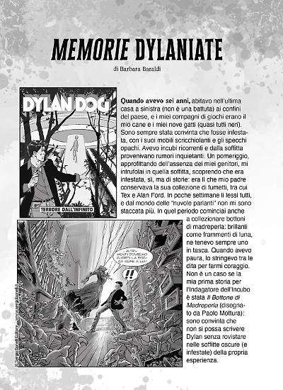 Una delle 6 pagine di contenuti speciali di Dylan Dog 446 Variant.
