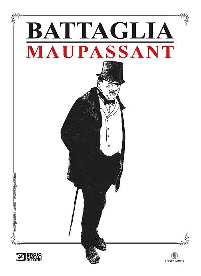 La copertina di Dino Battaglia per "Maupassant".