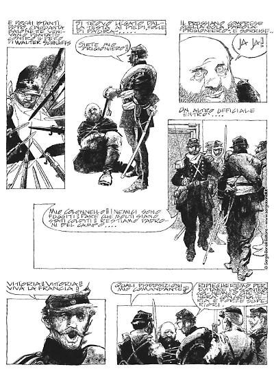 Una tavola di Dino Battaglia da "Maupassant".
