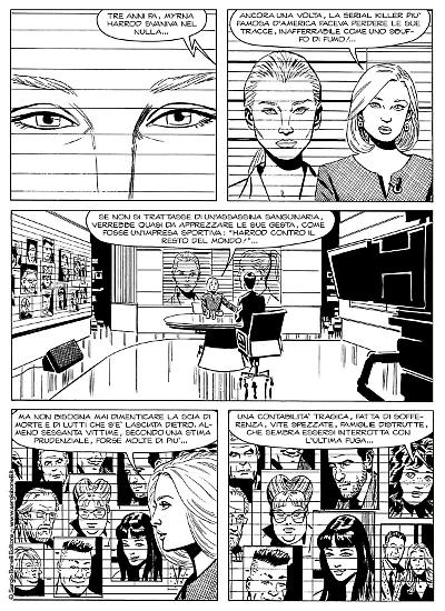 Una tavola di Steve Boraley da "Myrna: la redenzione", Julia 3027. Testi di Giancarlo Berardi e Maurizio Mantero.