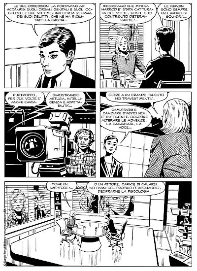 Una tavola di Steve Boraley da "Myrna: la redenzione", Julia 3027. Testi di Giancarlo Berardi e Maurizio Mantero.