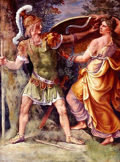 Sergio Romano, Palazzo Ducale di Mantova. Artemide sottrae le armi ad Achille dopo averlo accecato