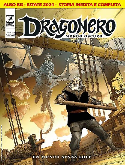 La copertina di Gianluca Pagliarani per Dragonero Mondo Oscuro 21, "Un mondo senza sole".