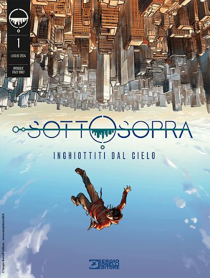 La copertina di Riccardo Crosa per "Inghiottiti dal cielo", Sottosopra 1.