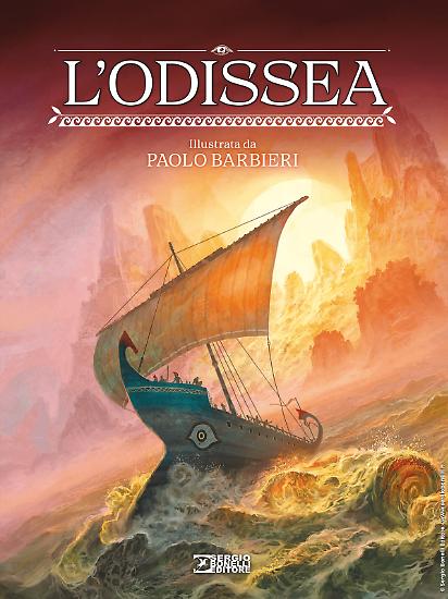 La copertina di "L'Odissea", illustrata da Paolo Barbieri.