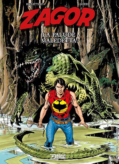 La copertina del volume "Zagor Le Origini. La Palude Maledetta", realizzata da Michele Rubini.