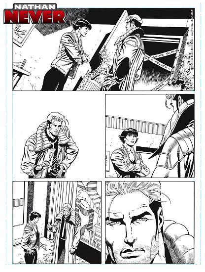 Nathan Never 2025 - Tavola di Giovanni Eccher e Dante Bastianoni.