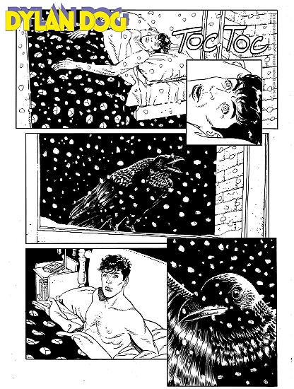 Anteprima Dylan Dog 2025 - tavola di Lorenza Ghinelli, Giovanni Eccher e, ai disegni, Marco Nizzoli.