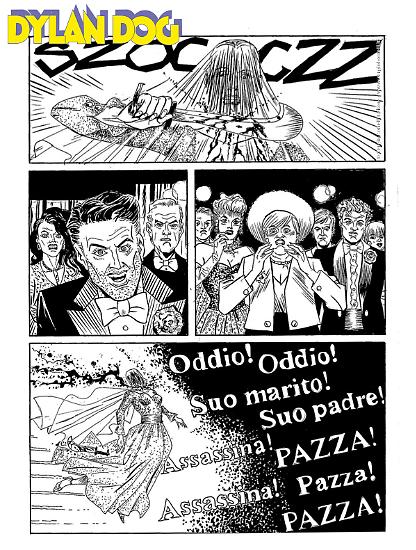 Anteprima Dylan Dog 2025 - tavola di Claudio Lanzoni e Alessandro Russo, ai disegni Ernesto Grassani.