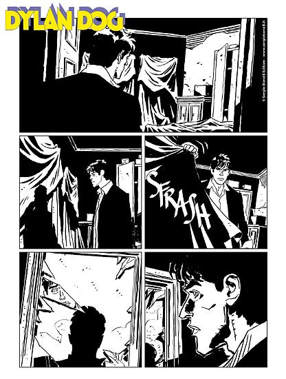 Anteprima Dylan Dog 2025 - tavola di Claudio Chiaverotti, ai disegni Luca Casalanguida.
