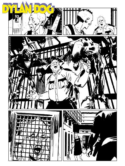 Anteprima Dylan Dog 2025 - tavola di Claudio Chiaverotti, ai disegni Luca Casalanguida.