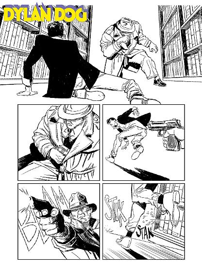 Anteprima Dylan Dog 2025 - tavola di Alessandro Russo e Dario Magini, ai disegni Riccardo Torti.
