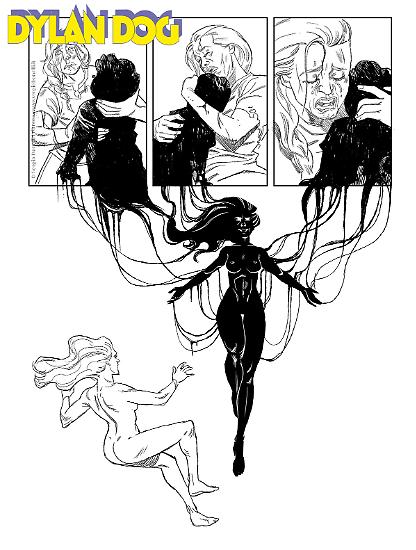 Anteprima Dylan Dog 2025 - tavola di Luigi Mignacco, ai disegni Riccardo Torti.