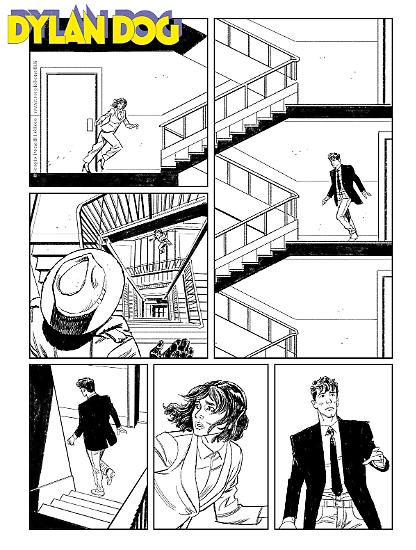Anteprima Dylan Dog 2025 - tavola di Luigi Mignacco, ai disegni Riccardo Torti.