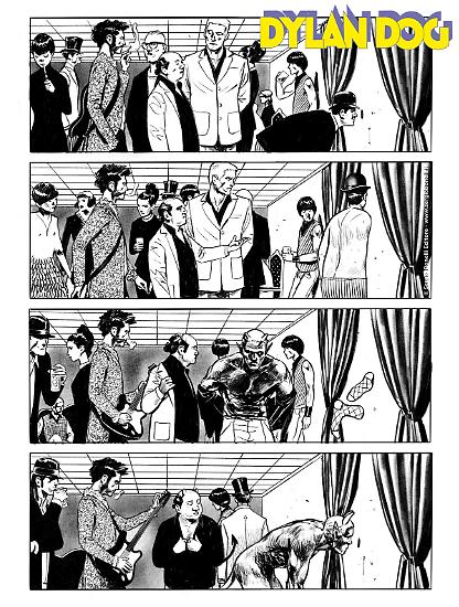 Anteprima Dylan Dog 2025 - tavola di Davide Piccatto e Andrea Cavaletto, ai disegni Francesco Ripoli.