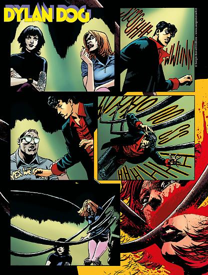 Anteprima Dylan Dog 2025 - tavola di Graziano Caminiti e Gigi Simeoni, ai disegni Francesca Ciregia con i colori di Barbara Nosenzo.