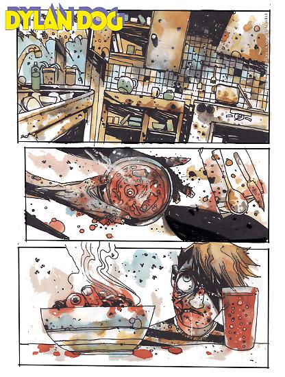 Anteprima Dylan Dog 2025 - tavola di Francesco Pelosi, disegni e colori di Stefano Cardoselli.