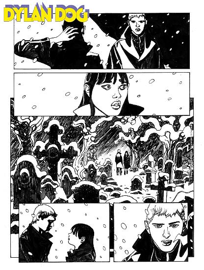 Anteprima Dylan Dog 2025 - tavola di Alessandro Bilotta, disegni di Nicola Mari.