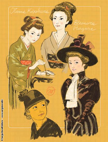 Studi di Andrea Accardi per il personaggio di Otama.