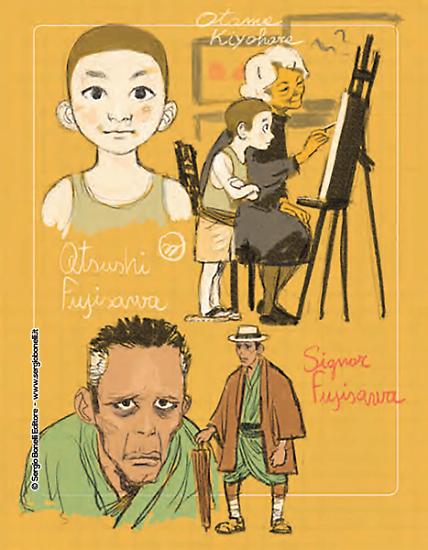 Altri studi di Andrea Accardi per i personaggi di "La vita di Otama".