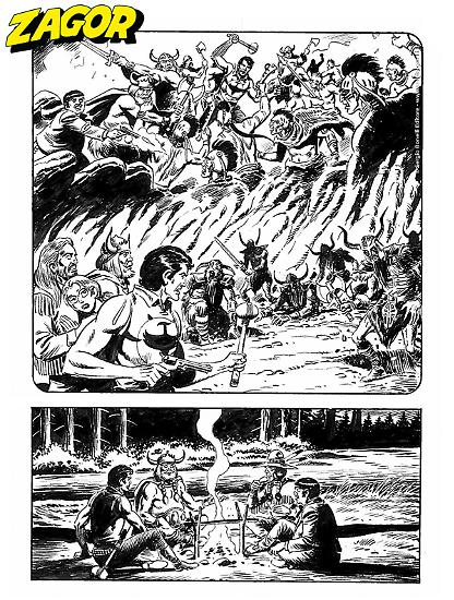 Zagor 2025 - tavola di Gianni Sedioli e Marco Verni.