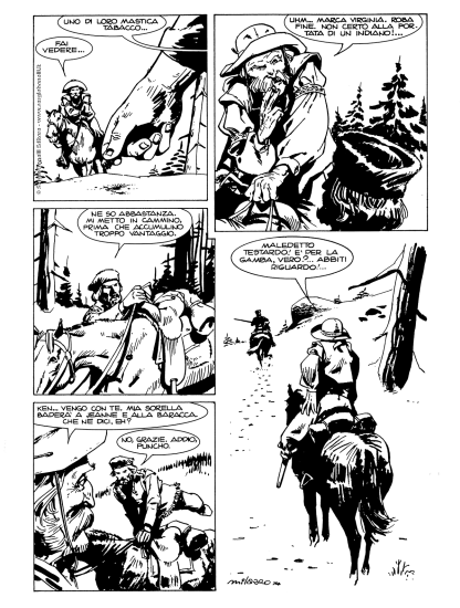 Ken Parker - una tavola di Giancarlo Berardi e Ivo Milazzo