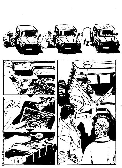 Una tavola da "L'arte di Ivo Milazzo. Nick Raider".