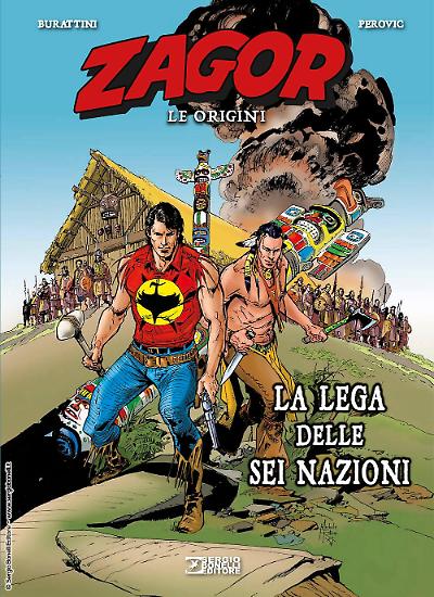 Una copertina di Michele Rubini per "Zagor. Le Origini - La Lega delle Sei Nazioni".