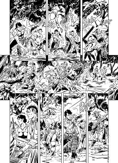 Una tavola di Darko Perovic da "Zagor. Le Origini - La Lega delle Sei Nazioni". Testi di Moreno Burattini.