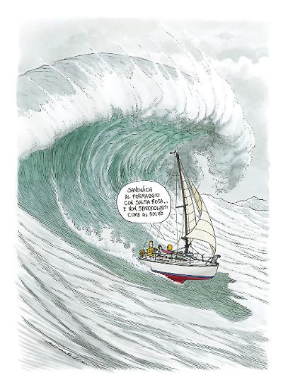 Una illustrazione tratta dal mensile "Bolina".