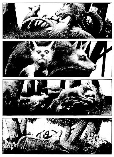 Una tavola di Corrado Roi da "Se la notte chiama", Dylan Dog 465. Testi di Barbara Baraldi.