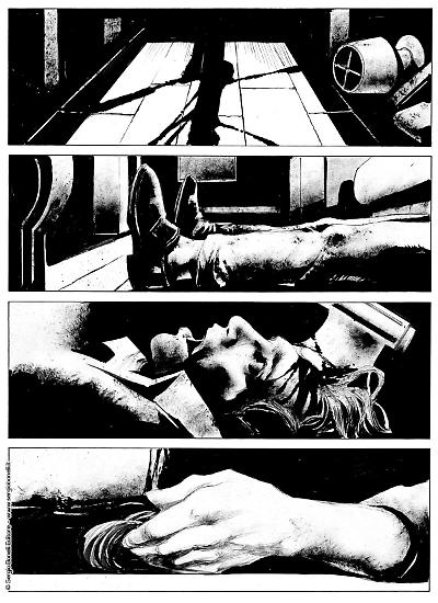 Una tavola di Corrado Roi da "Se la notte chiama", Dylan Dog 465. Testi di Barbara Baraldi.