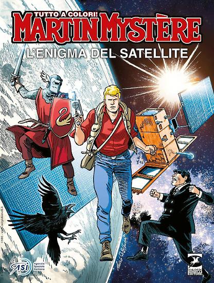 La copertina di Lucio Filippucci per "L'enigma del satellite".