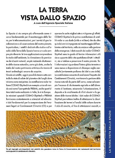 Una delle pagine redazionali realizzate da ASI - Agenzia Spaziale Italiana.