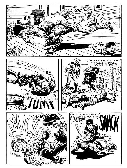 Una tavola di "Atlantico!", scritta da Guido Nolitta e illustrata da Roberto Diso.