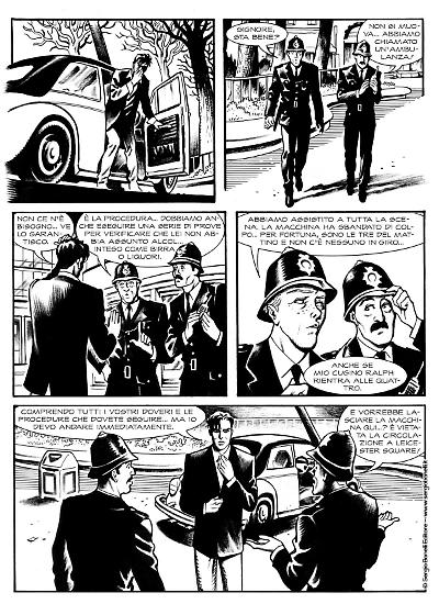 Una tavola di Sergio Ponchione da "Il contrario e l'opposto", Dylan Dog Oldboy 2. Testi di Alessandro Bilotta.
