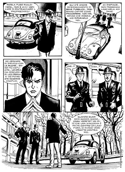 Una tavola di Sergio Ponchione da "Il contrario e l'opposto", Dylan Dog Oldboy 2. Testi di Alessandro Bilotta.