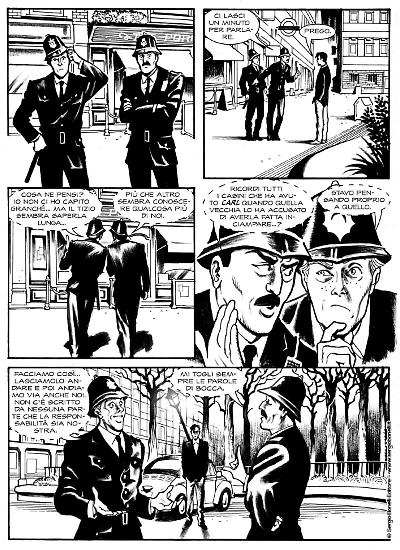 Una tavola di Sergio Ponchione da "Il contrario e l'opposto", Dylan Dog Oldboy 2. Testi di Alessandro Bilotta.