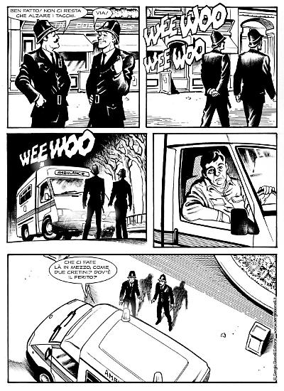 Una tavola di Sergio Ponchione da "Il contrario e l'opposto", Dylan Dog Oldboy 2. Testi di Alessandro Bilotta.