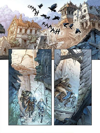 Una tavola dallo Speciale Dragonero 16. Disegni di Antonella Platano, colori di Alessandra Baccaglini e Martina Saviane.