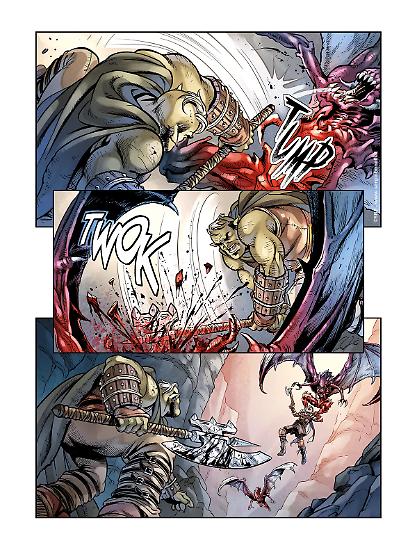 Una tavola dallo Speciale Dragonero 16. Disegni di Antonella Platano, colori di Alessandra Baccaglini e Martina Saviane.