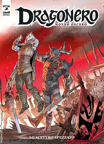 La copertina di Gianluca Pagliarani per "Lo scettro spezzato", Dragonero Mondo Oscuro 42.