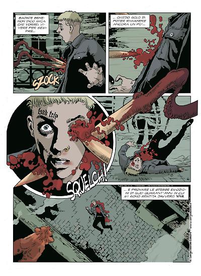 Una tavola di Paolo Massagli da "Nostalgia del Sangue", Dylan Dog Color Fest 54. Testi di Mirko Perniola.