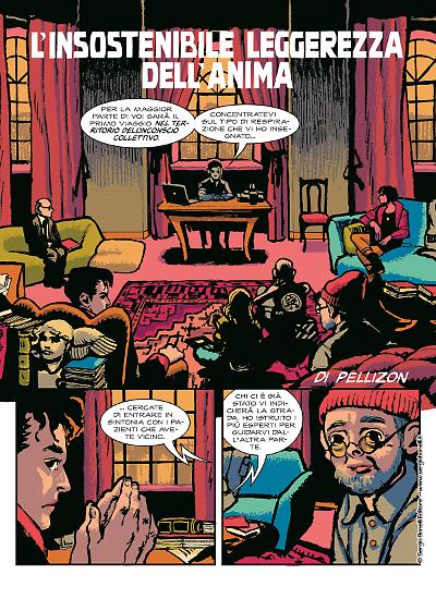 Una tavola di Nicolò Pellizzon da "L'insostenibile leggerezza dell'anima", Dylan Dog Color Fest 54.